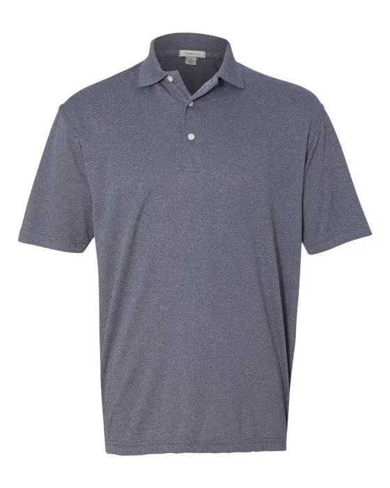 Moisture Free Mesh Sport Shirt in Heathered Navy