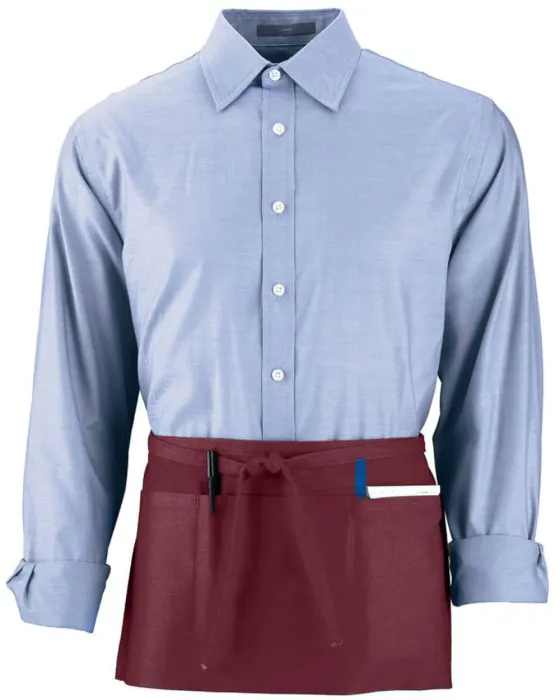 Cafe Waist Apron in Maroon