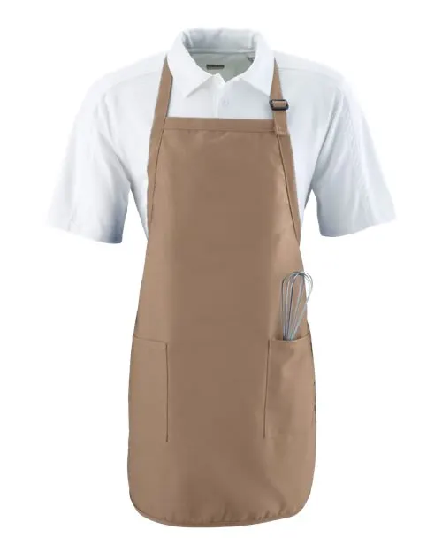 Full Length Apron with Pockets in Khaki