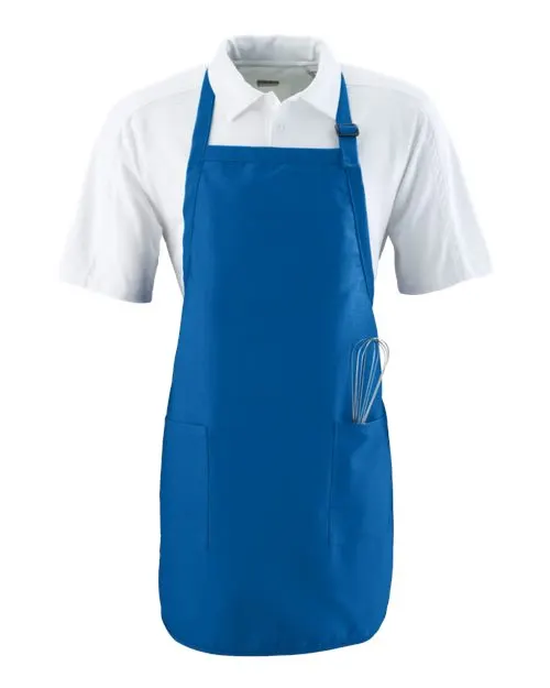 Full Length Apron with Pockets in Royal