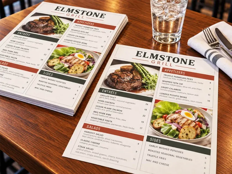 Disposable Menus