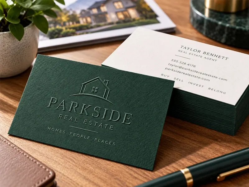 Embossed Business Cards