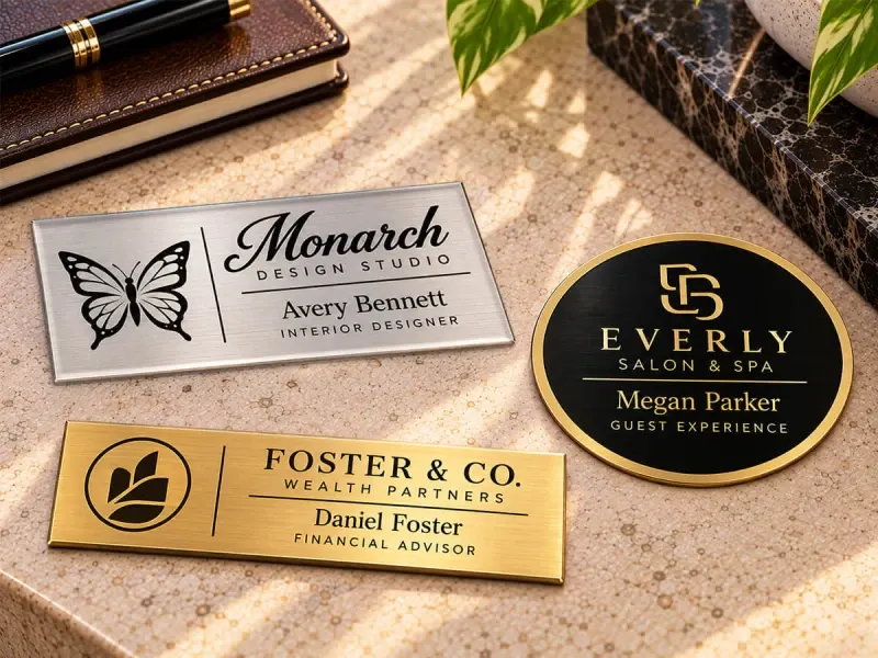 Engraved Metallic Badges
