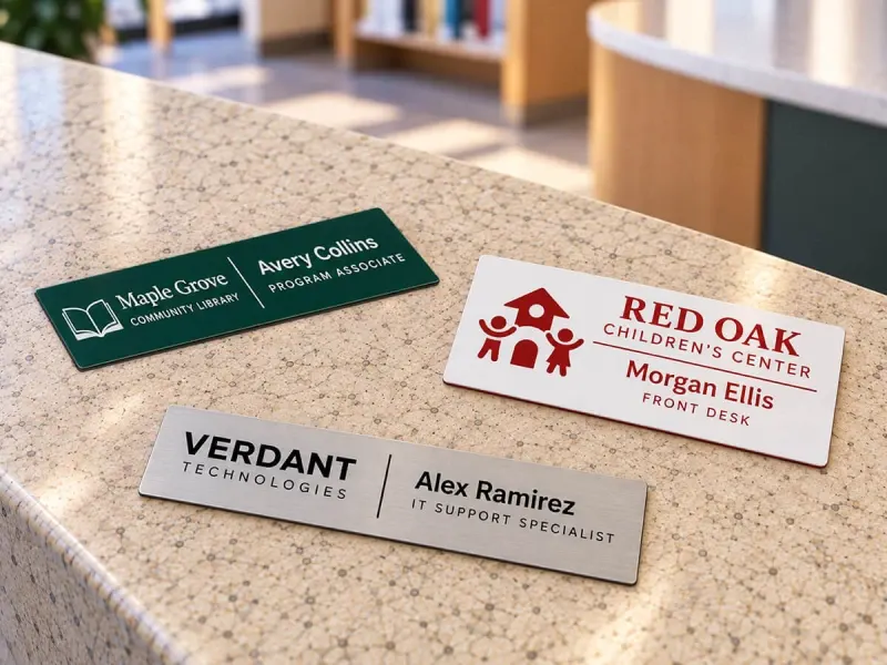 Engraved Plastic Badges