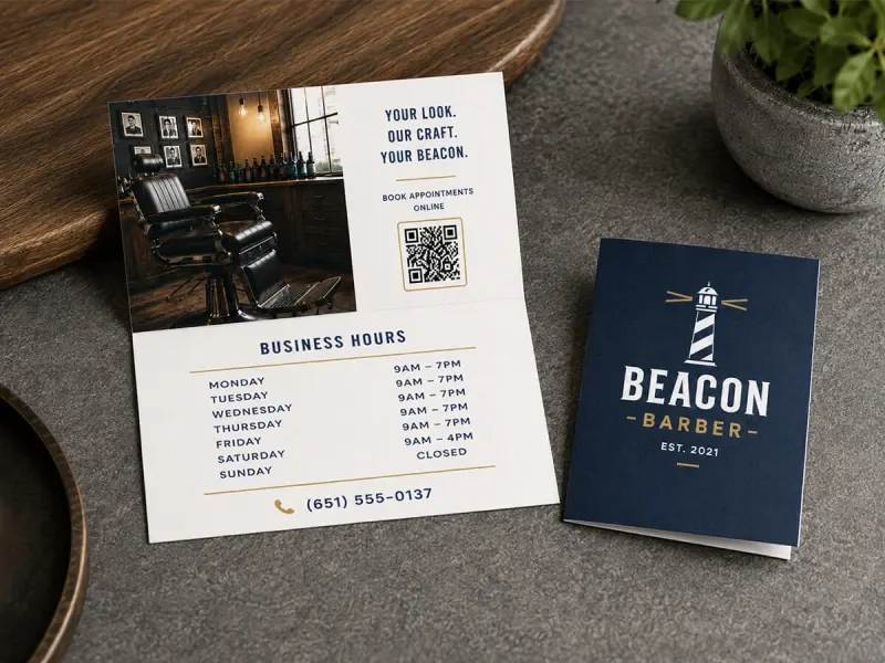 Folded Business Cards