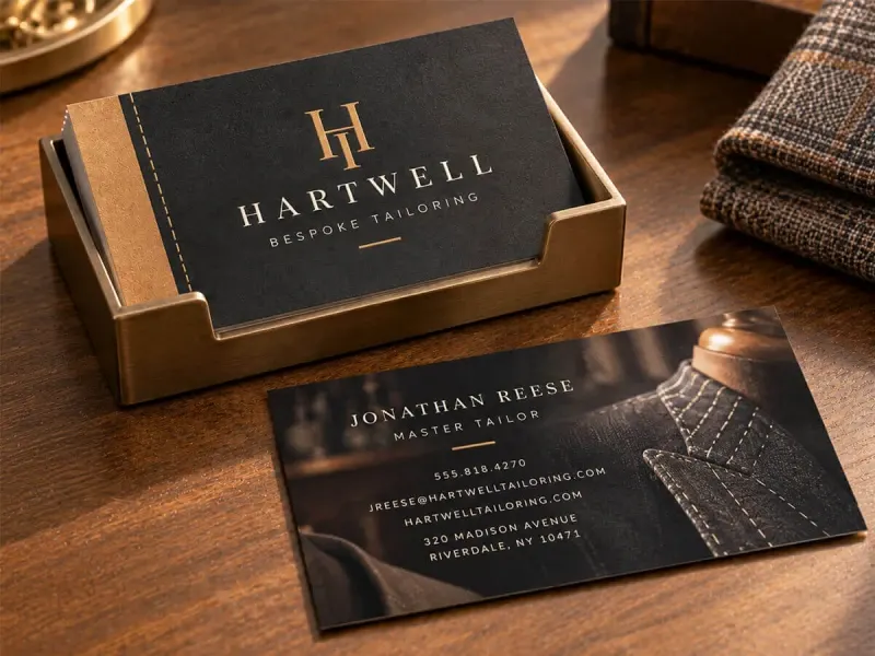 Suede Business Cards